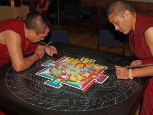 Tibetan Sand Mandala in Progress