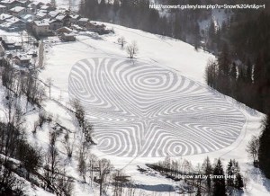 Snow Art Mandala by Simon Beck
