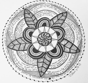 Words of Wisdom Mandala by Terra Lyn Stein