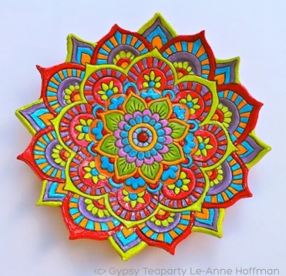 Gypsy Teaparty Mandala by Le-Anne Hoffman