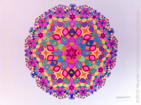 Cobblestones Mandala - coloring by Celia