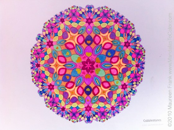 Cobblestones Mandala - coloring by Celia