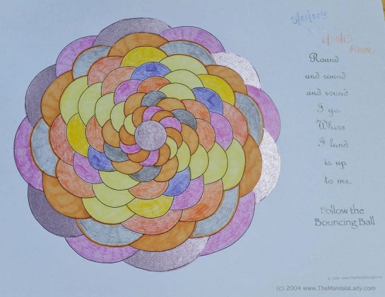 Follow the Bouncing Ball - Colouring by Michelle