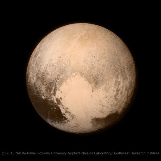 Pluto's Heart - Image credit: NASA/Johns Hopkins University Applied Physics Laboratory/Southwest Research Institute