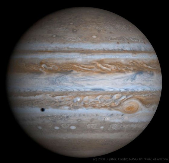 Jupiter with Europa's shadow by NASA