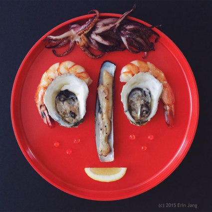 Fishy Food Face - photograph by Erin Jang