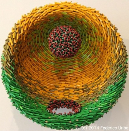 Pencil Sculpture Mandala by Federico Uribe