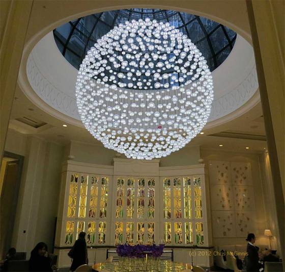 Baccarat crystal chandelier - photo by Chris McGinnis