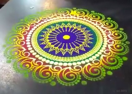 Colorful Sand Mandala Demonstration