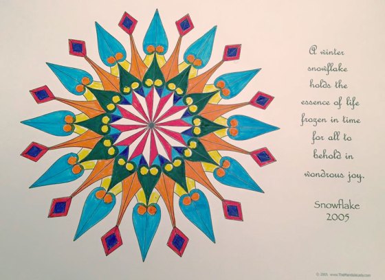 Snowflake 2005 Mandala - coloring by Cee