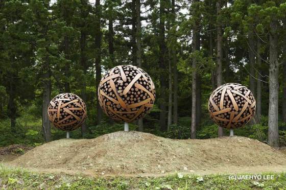 Wooden Orbs by Jaehyo Lee