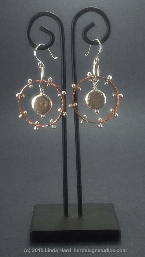 Metal Earrings by Linda J. Herd