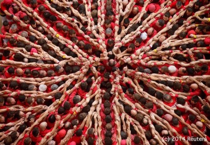 Foundation of a human tower
