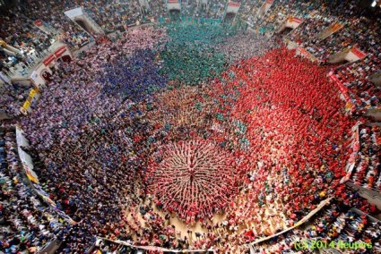Human Towers at the 25th Tarragona Castells Competition