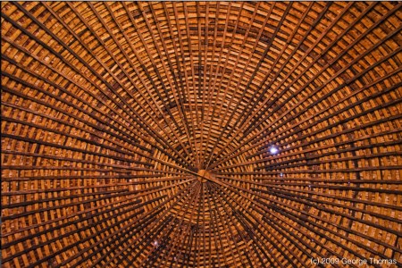 Inside Arcadia Round Barn - photo by George Thomas