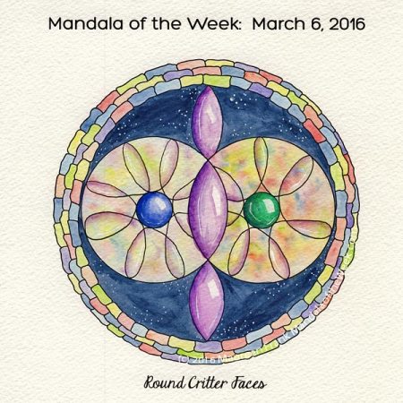 Round Critter Faces Mandala by Maureen Frank, The Mandala Lady