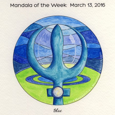 Blue Mandala by Maureen Frank, The Mandala Lady