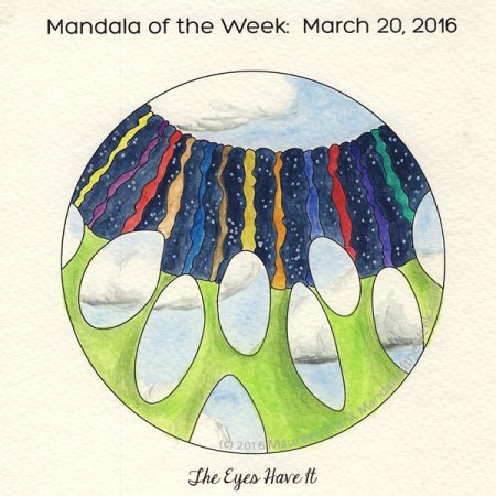 The Eyes Have It Mandala by Maureen Frank