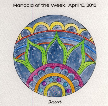 Dessert Mandala in Color by Maureen Frank