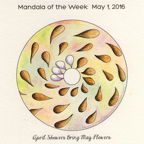April Showers Bring May Flowers Mandala by Maureen Frank