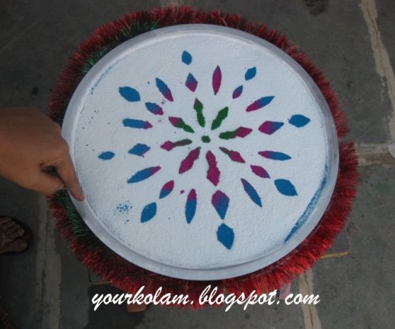 Kolam on Water by Vijaya Sharadha