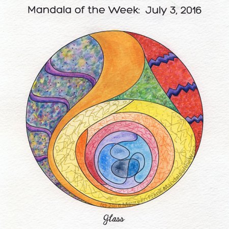 Glass Mandala in color by Maureen Frank