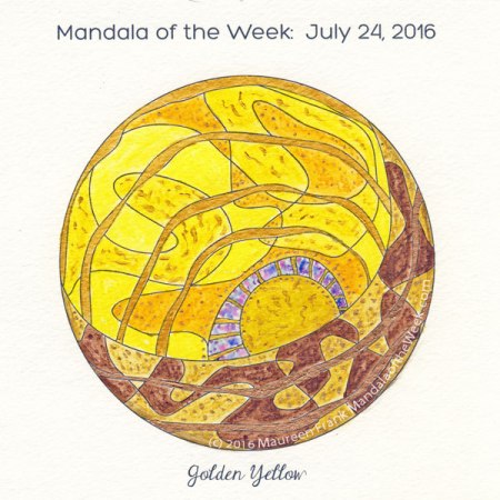 Golden Yellow Mandala by Maureen Frank