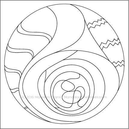 Glass Mandala to color by Maureen Frank