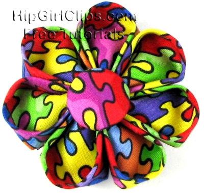 Kanzashi fabric flower by HipGirl
