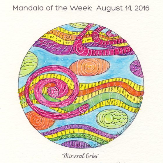 Mineral Orbs Mandala by Maureen Frank