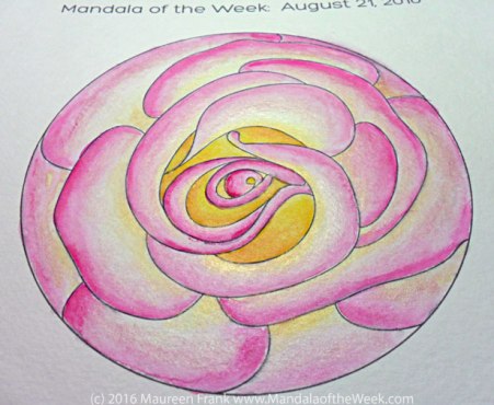 A Rose is a Rose Mandala - angled view