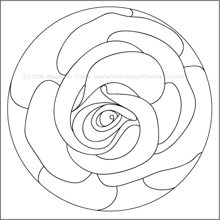 A Rose is a Rose Mandala by Maureen Frank