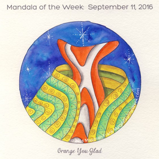 Orange You Glad Mandala by Maureen FrankOrange You Glad Mandala by Maureen Frank