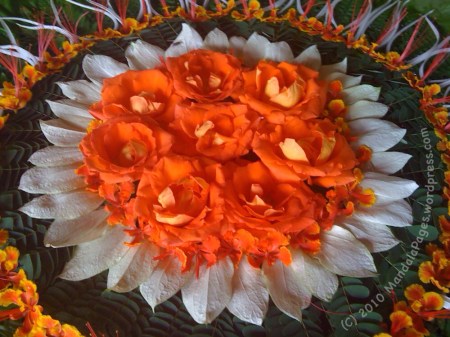 Orange Flowers Mandala by Lemoel Senillo