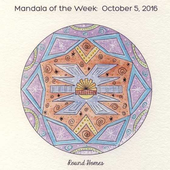 Round Homes Mandala by Maureen Frank (me)
