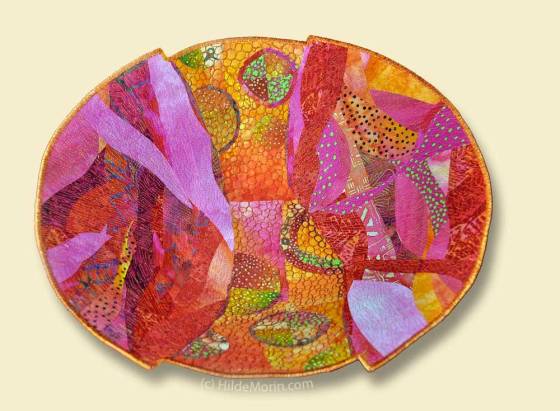 "Blood Orange" Fabric Bowl by Hilde Morin