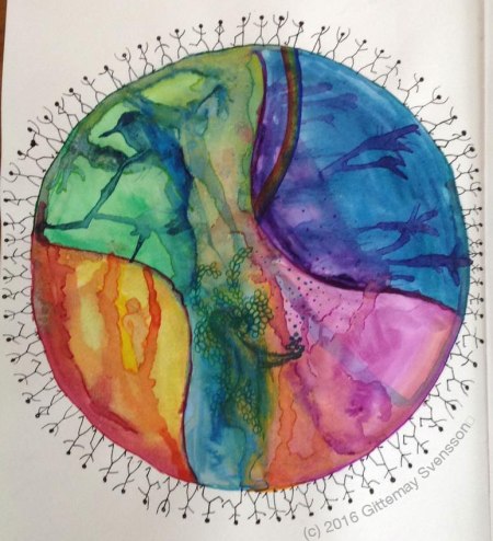 Mandala - Hand Drawn by Gittemay Svensson‎