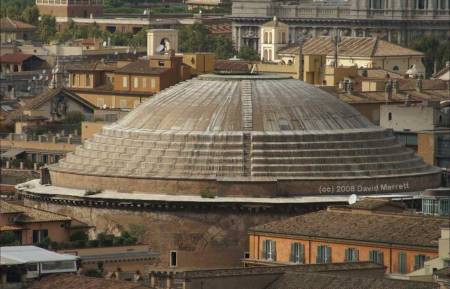 Outside view of Pantheon's Dome - photo by David Merrett