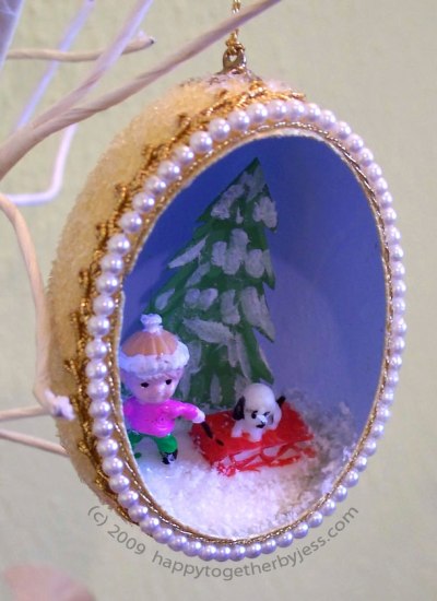 Vintage Egg Ornament by HappyTogetherbyJess.com
