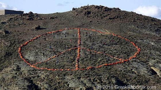 Life Preserver Peace Symbol - photo by GreekReporter.com