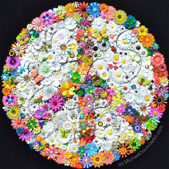 Flower Pin Peach Symbol by Michael Courville