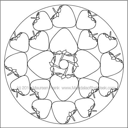 Tis the Season for Strawberries Mandala by Maureen Frank (me)