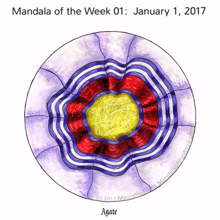 Agate Mandala in Color by Maureen Frank (me)