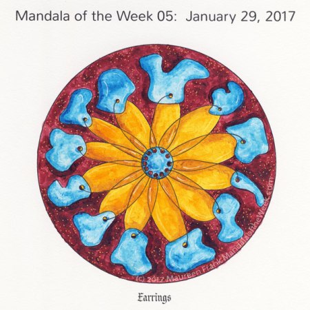 Earrings Mandala in Color by me (Maureen Frank)