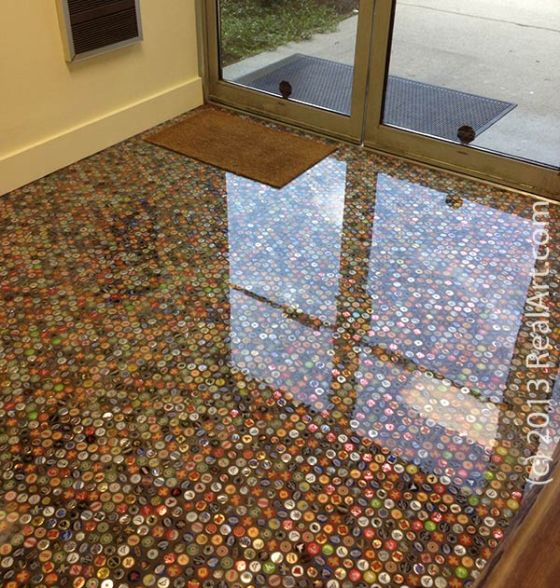 Bottle Cap Floor by RealArt.com