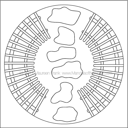 Gardens Mandala to Color by me (Maureen Frank)
