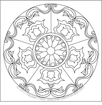 Lights Mandala to Color by me (Maureen Frank)