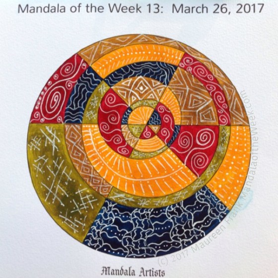 Mandala Artist Mandala in Color by me (Maureen Frank)