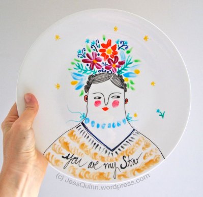 Hand-painted Plate by Jess Quinn