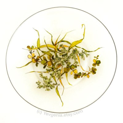 Eyeball Bouncers by Gomberg Kites International Hand-painted Grass Fields Plate by Yevgenia.etsy.com